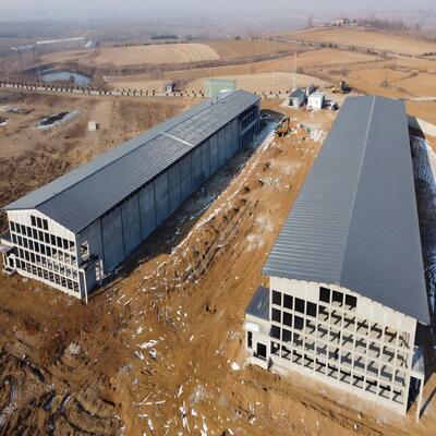 Rumah Baja Prefabrikasi Coop Ayam Bangunan Baja Ladang Struktur Baja Rumah Ayam