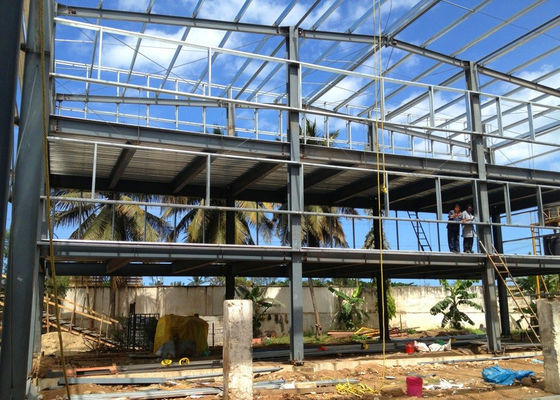 Bangunan Kantor Baja Multi-Lantai Prefabrikasi dengan Tembok Tirai Kaca