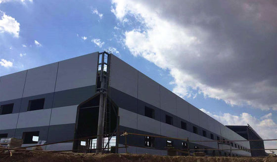 Struktur gudang baja prefab H Beam untuk sistem rak
