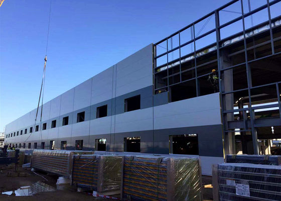 Struktur gudang baja prefab H Beam untuk sistem rak