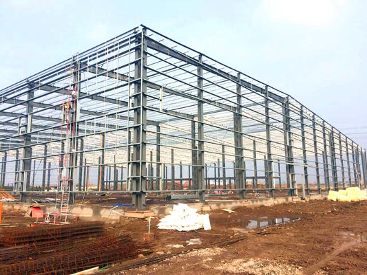 H Bagian gudang baja Harga rendah Prefab Frame Konstruksi Untuk Sorrage