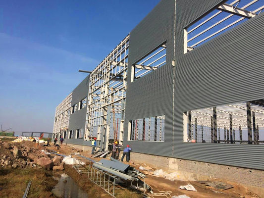 H Bagian gudang baja Harga rendah Prefab Frame Konstruksi Untuk Sorrage