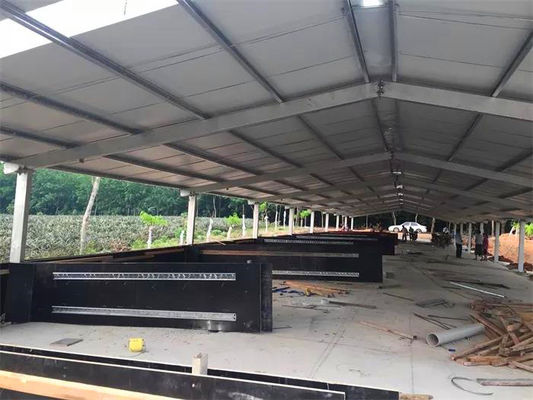 H Bagian gudang baja Harga rendah Prefab Frame Konstruksi Untuk Sorrage
