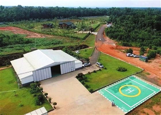 Struktur Baja Hangar Helikopter dengan Isolasi Wol Kaca