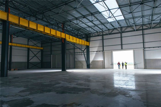 Portal Frame Prefab Preassembled Steel Workshop Bangunan Gudang Garasi Bagian Hot Rolled Konstruksi