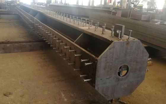 Hot Dip Galvanized Prefabrikasi Struktur Baja Kolom silang
