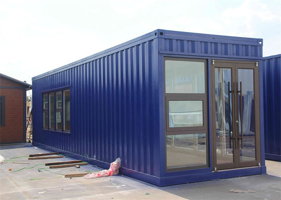 Rumah Kontainer Prefab Baja Galvanis dengan Panel Wol Kaca
