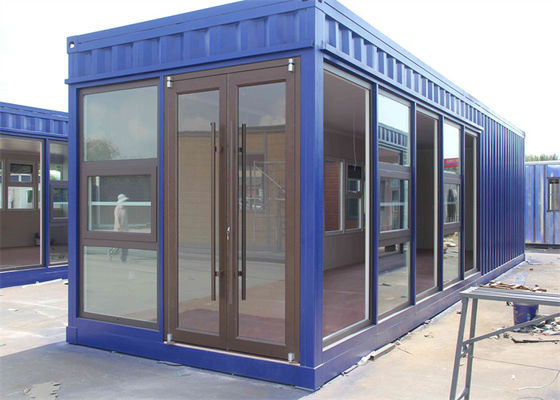 Rumah Kontainer Prefab Baja Galvanis dengan Panel Wol Kaca
