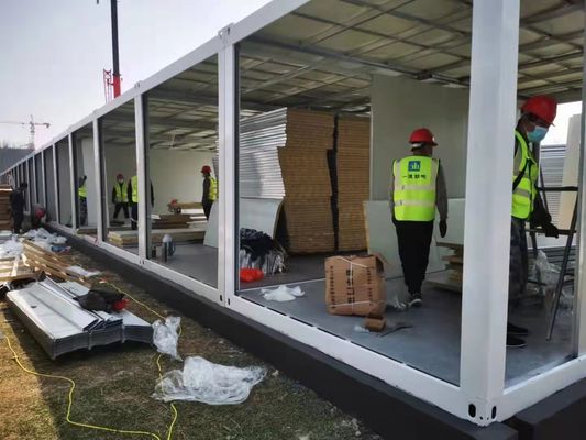 Rumah Kontainer Prefabrikasi Baja Galvanis dengan Panel Sandwich EPS