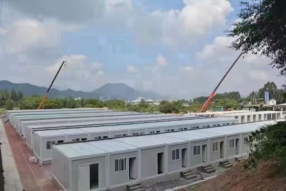 Rumah Kontainer Prefab Baja Galvanis dengan Panel Wol Kaca