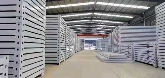 Rumah Kontainer Prefab Galvanis dengan Panel Wol Kaca
