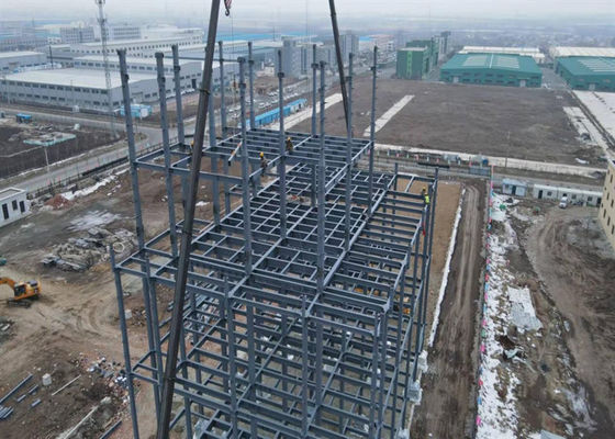 Gedung Kantor Struktur Baja Bertingkat Banyak Pra-fabrikasi